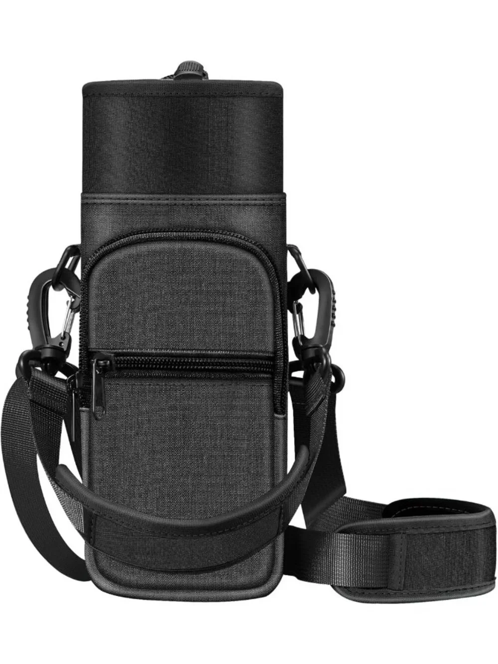 Adjustable Water Bottle Carrier Sling Bag with Pockets for Hiking & Travel